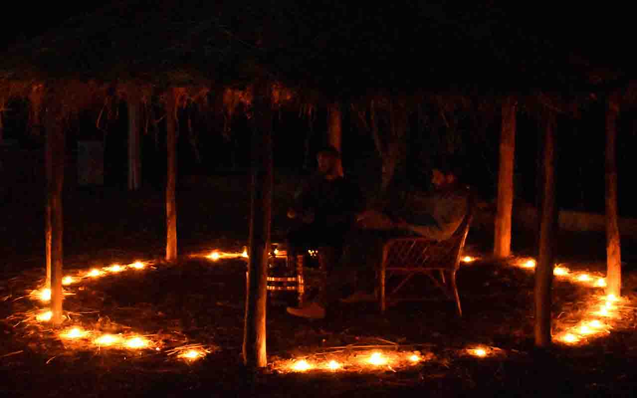 night dinner candle light